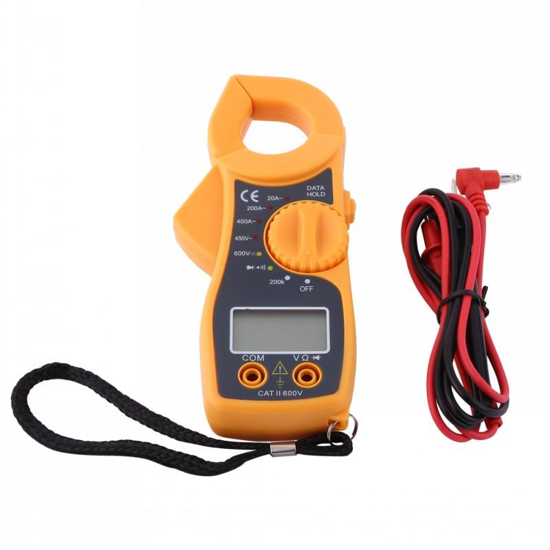 Digital Multimeter LCD Clamp AC DC Voltage Current AMP OHM Tester w/ Lead