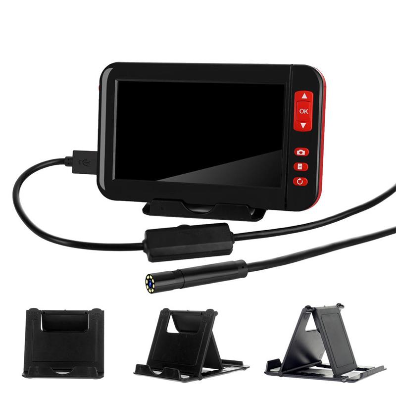 4.3 inch Color Screen HD 1080P Digital Borescope 8MM Camera Diameter Built-in Rechargeable Lithium Battery