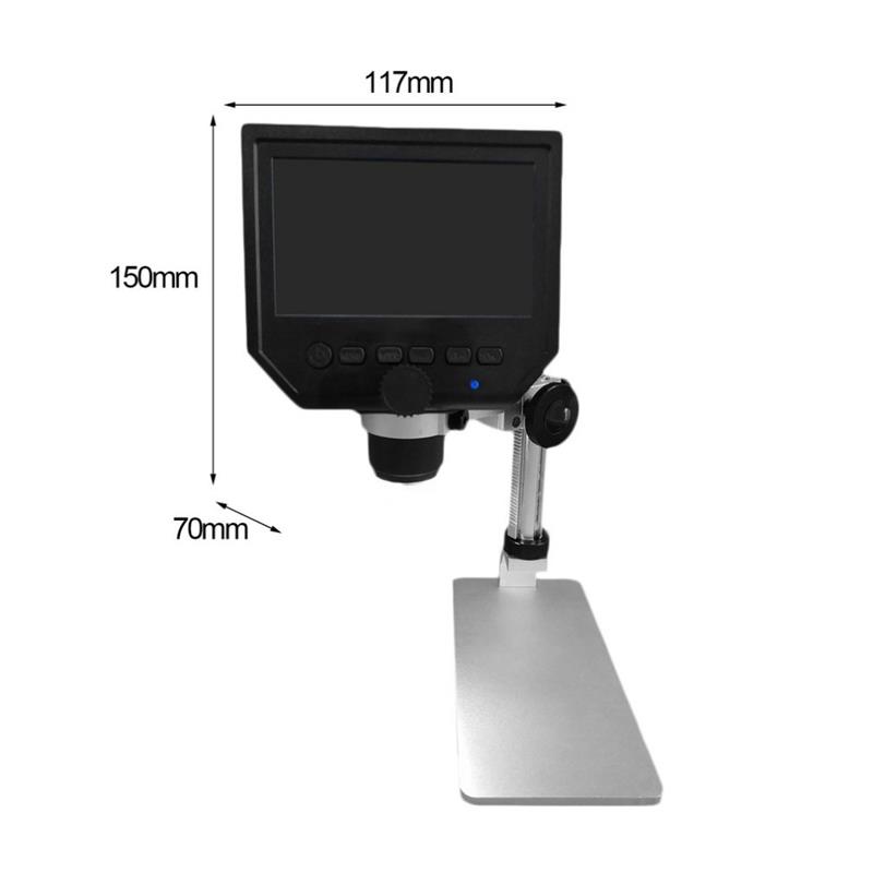 Digital 1-600X 3.6MP 4.3inch HD LCD Display Microscope Continuous Magnifier