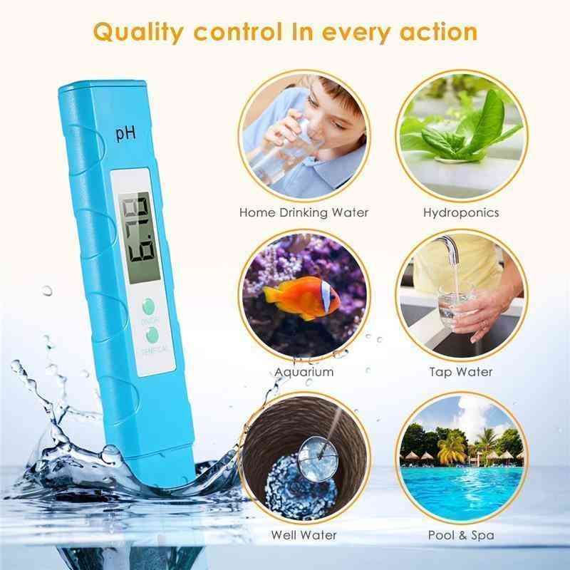 Digital PH Meter, 0.01 PH High Accuracy Water Quality Tester with 0-14 PH Measurement Range