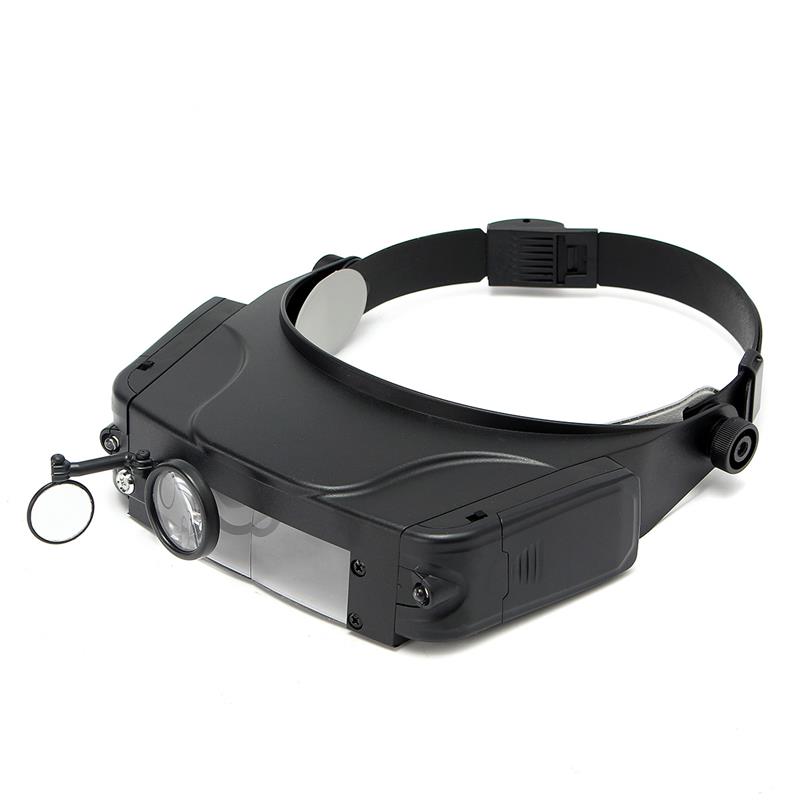 Head Wearing Repairing Magnifier Head Band Loupe Magnifying Glass with LED Light