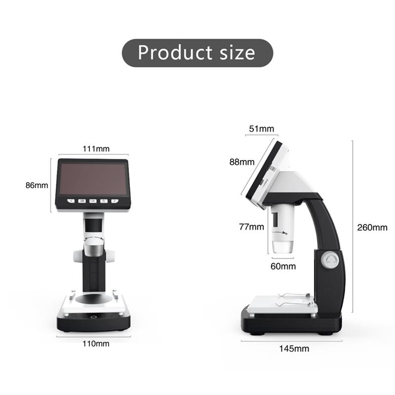 1000X 4.3 inches HD 1080P Portable Desktop LCD Digital Microscope