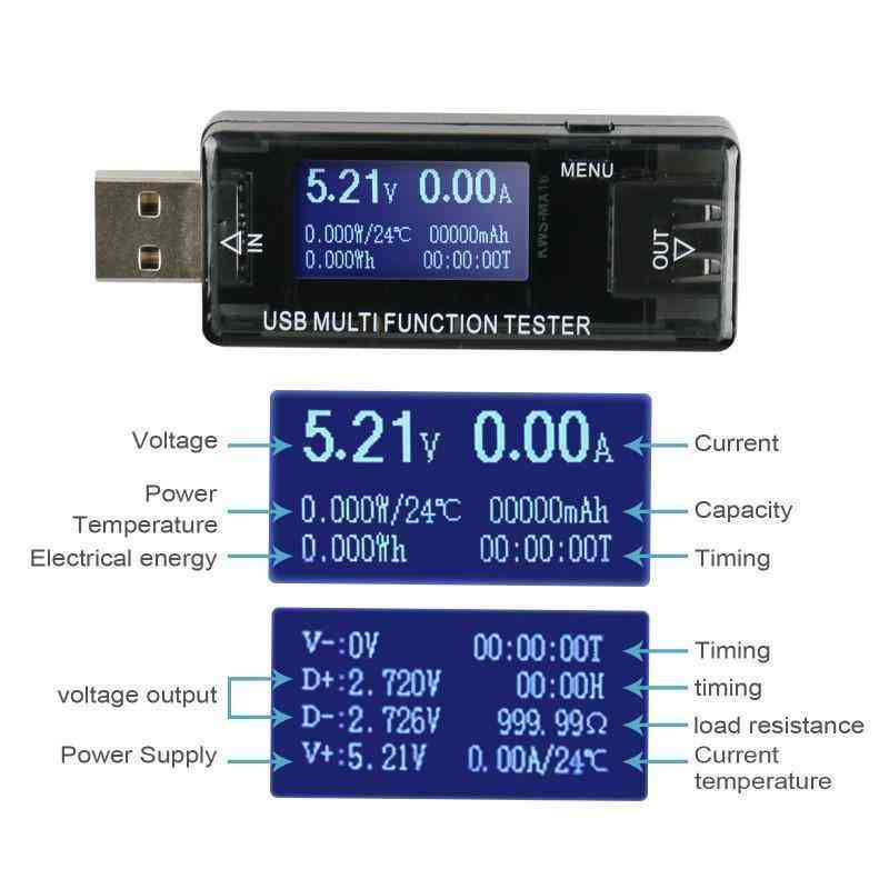 USB Safety Tester, Test Speed of Chargers, Cables, Capacity of Power Banks