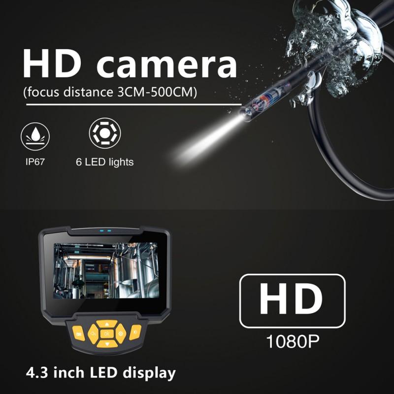 HD 4.3 Inch Display Screen 1m 5m Handheld Borescope Industrial Home Borescope