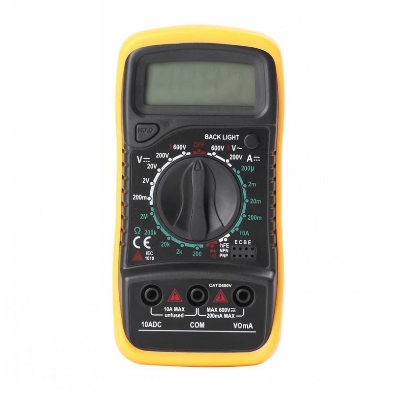 Handheld Digital Voltmeter Ammeter Ohmmeter Multimeter Volt AC DC Portable Tester Tool Meter