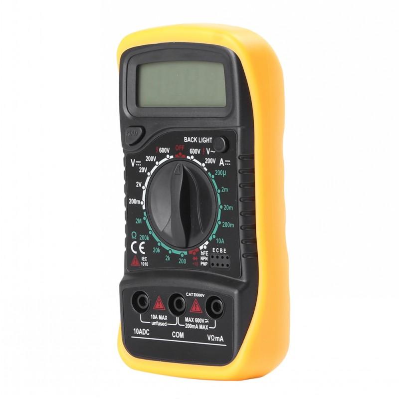 Handheld Digital Voltmeter Ammeter Ohmmeter Multimeter Volt AC DC Portable Tester Tool Meter