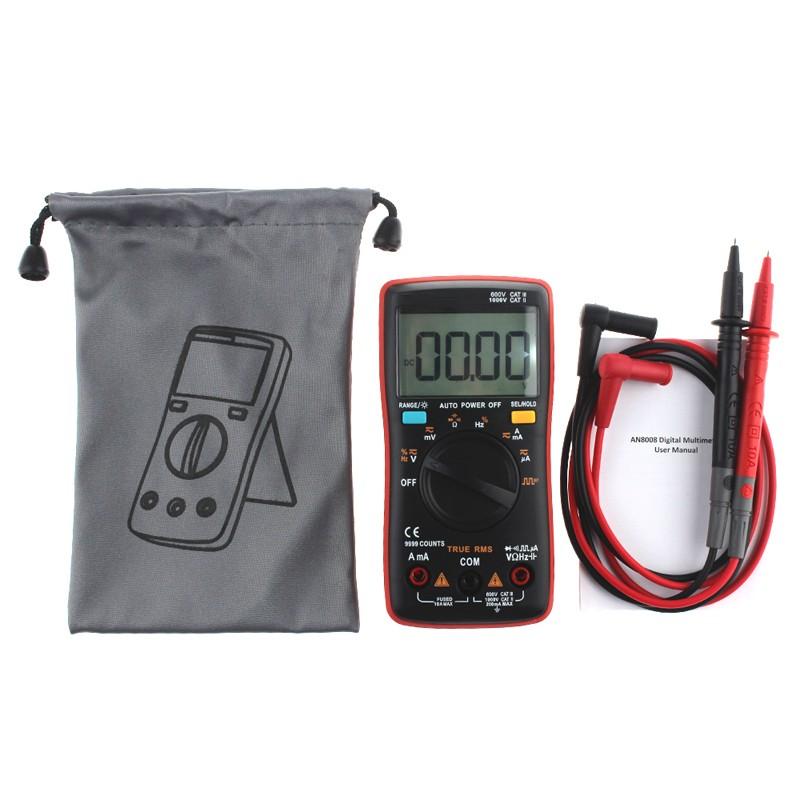 True RMS Wave Output Digital Multimeter 9999 Counts Backlight AC DC Current Voltage Resistance