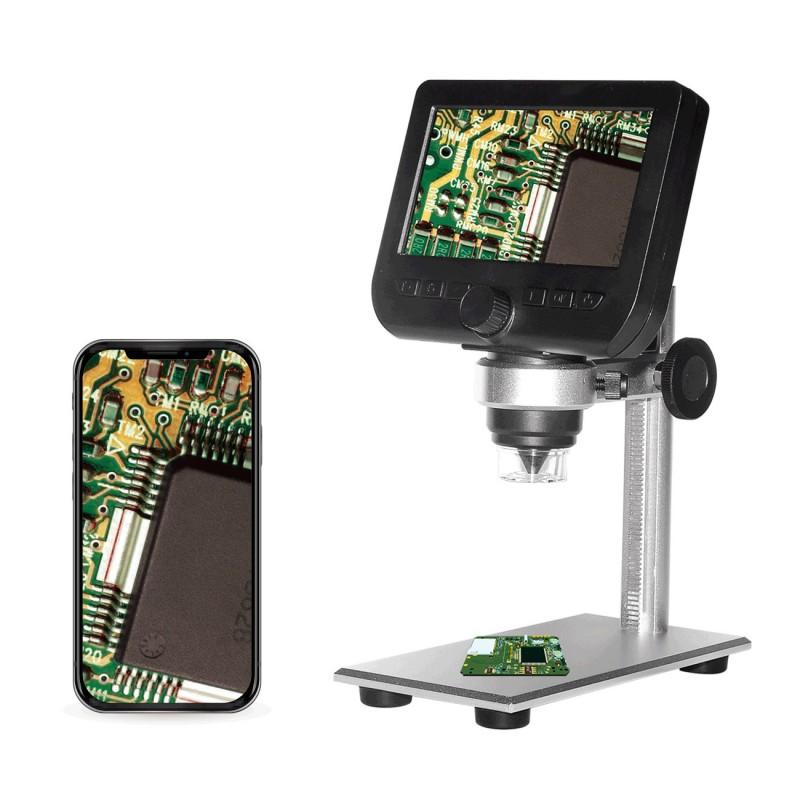 WIFI 2MP 4.3inch LCD Microscope Support IOS Android System Built-in Rechargeable Battery