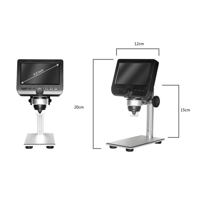 WIFI 2MP 4.3inch LCD Microscope Support IOS Android System Built-in Rechargeable Battery