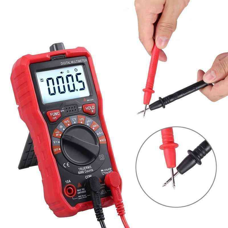 Digital Multimeter 6000 Counts True RMS Auto Ranging NCV AC/DC Voltage Current Resistance Multi-Tester