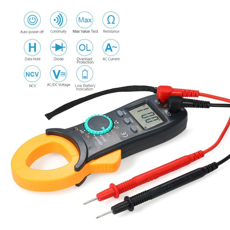 Digital Clamp Meter 2000 Counts Auto Range Multimete