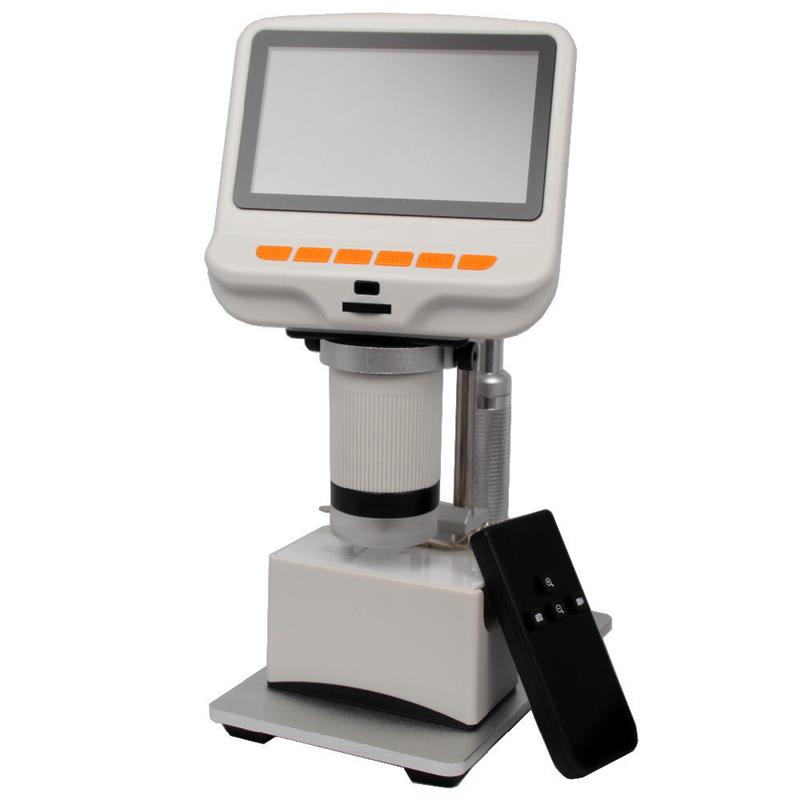 4.3 Inch 600X FHD 1080P Digital USB Microscope Built-in Display Slides Movable Block Fabrics Observation
