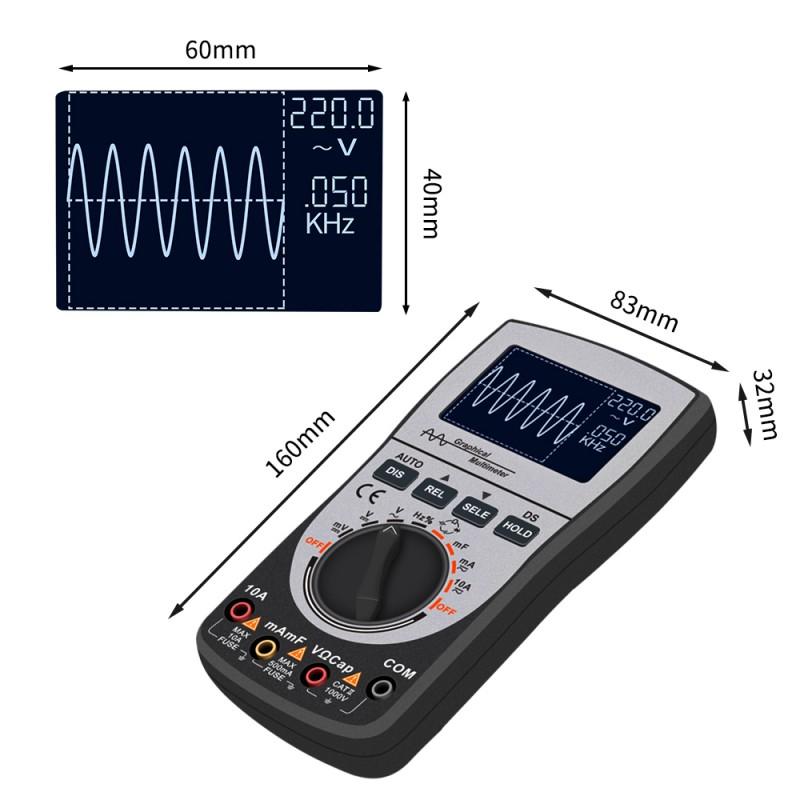 Intelligent Digital Oscilloscope Multimeter 2 in 1 AC/DC