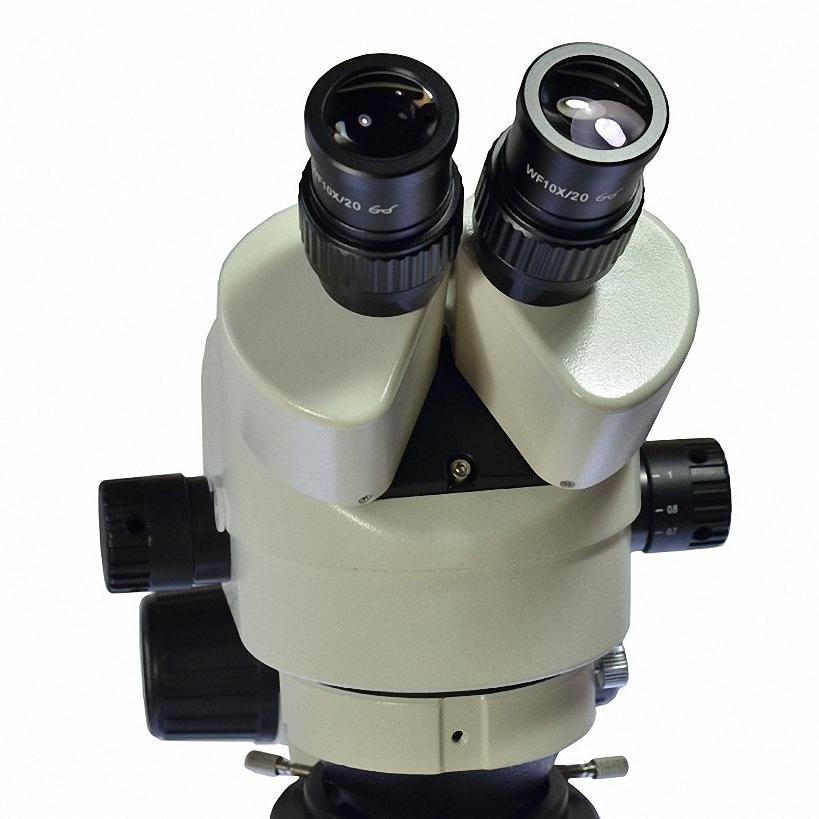 7X-45X Trinocular Zoom Stereo Microscope Head Industrial Microscope WF10X 20mm Eyepiece Lens