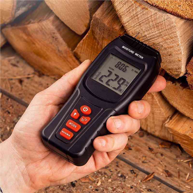 Digital Moisture Meter - Water Leak Detector and for Wood & Building Materials