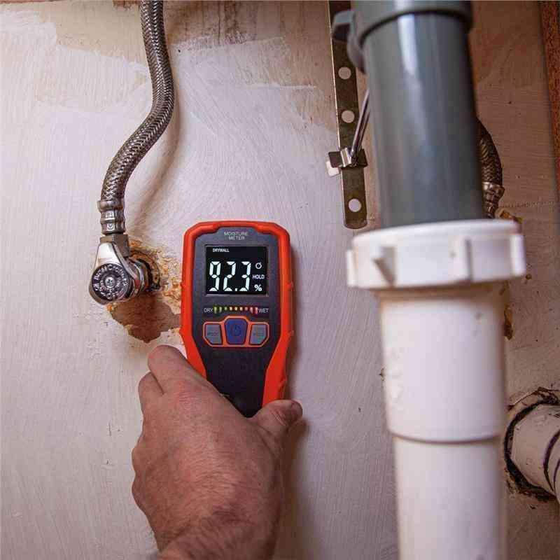 Pinless Moisture Meter for Non-Destructive Moisture Detection in Drywall, Wood, and Masonry