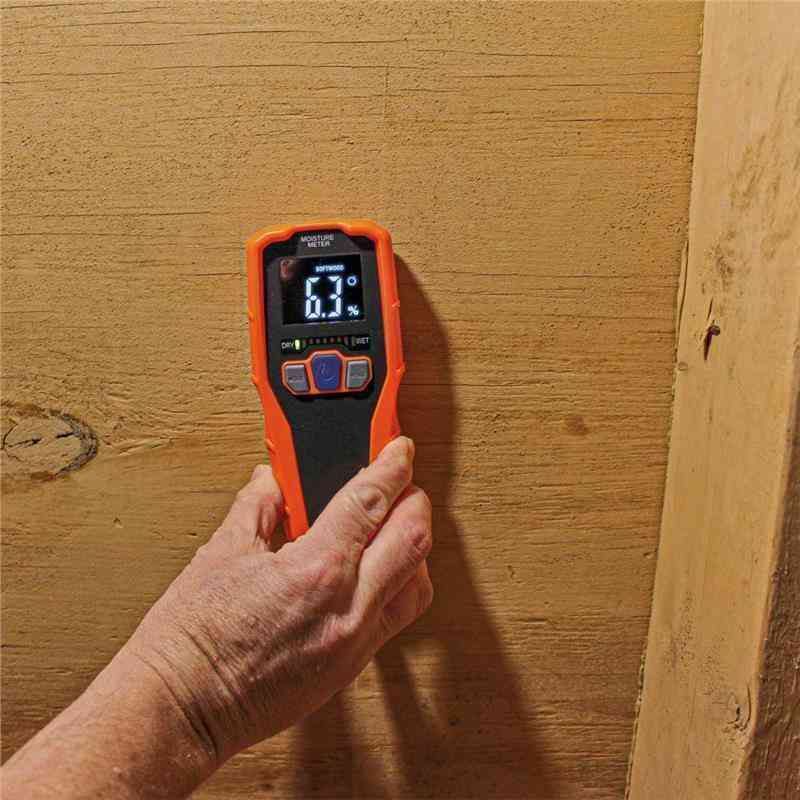 Pinless Moisture Meter for Non-Destructive Moisture Detection in Drywall, Wood, and Masonry