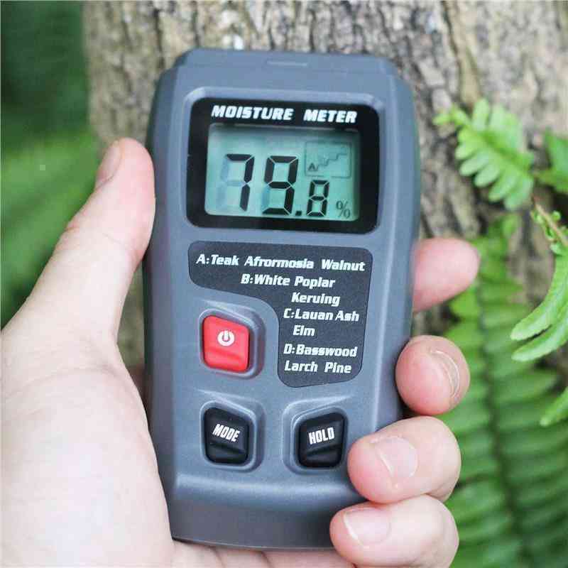 Digital Wood Moisture Meter Handheld 2 Pins Timber Lumber Damp Humidity Detector Tester