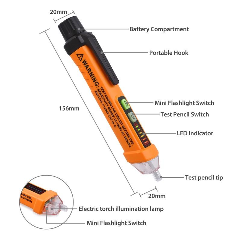 Digital Multimeter Non-Contact Voltage Tester Pen and Socket Tester