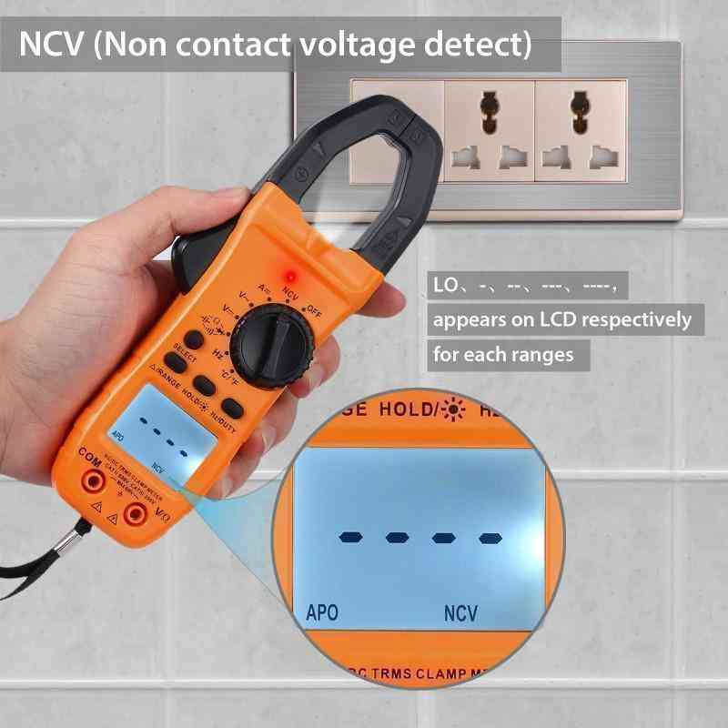 Digital Clamp Multimeter Digital Clamp Meter Tester Auto-Ranging LCD AC DC Voltmeter